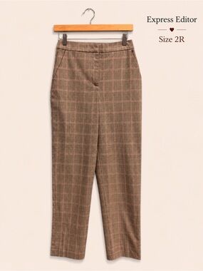 Express Editor Plaid Dress Pants - Size 2R
